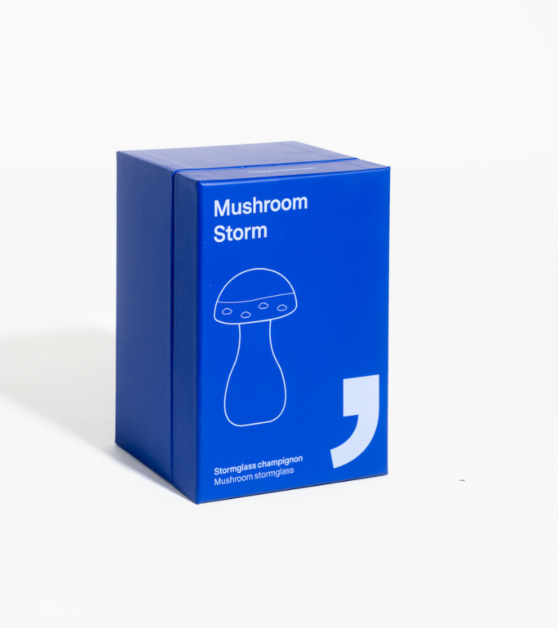 Mushroom storm glass - bleu roi