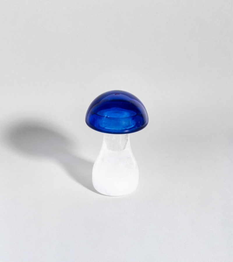 Mushroom storm glass - bleu roi