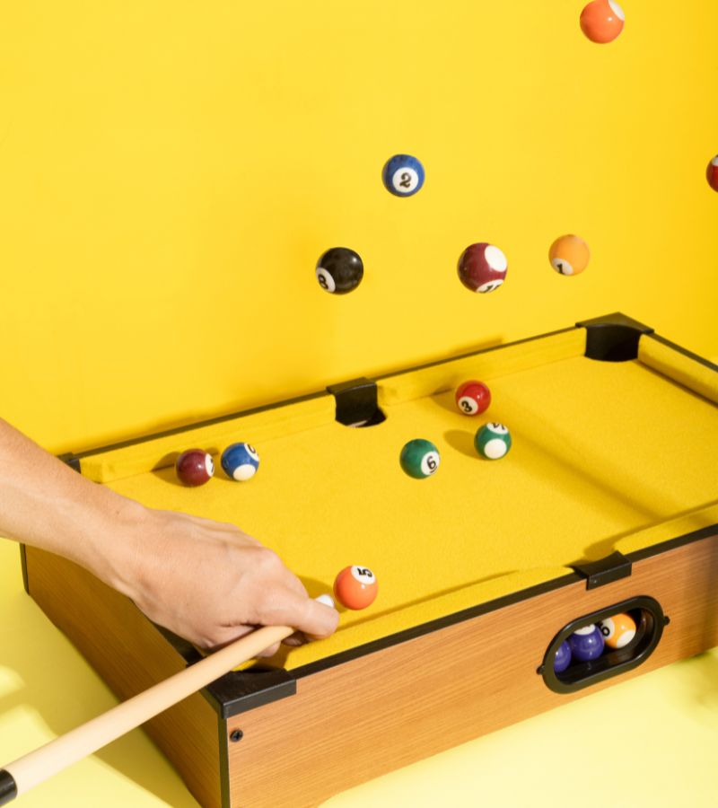 Billard de table - Jaune