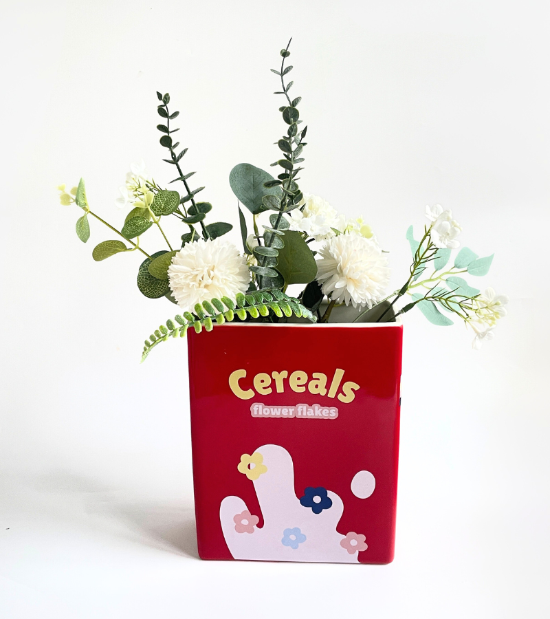 Vase Cereal box